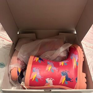 Hatley Pink Graphic Pegasus Rain Boots